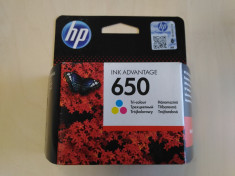 Cartus color model HP 650 nou sigilat original listat imprimanta multifunctional foto