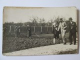 FOTOGRAFIE TABARA LEGIONARA CU STRAJER SI PERSONALITATI IN VIZITA ANII 30, Alb-Negru, Romania 1900 - 1950, Portrete