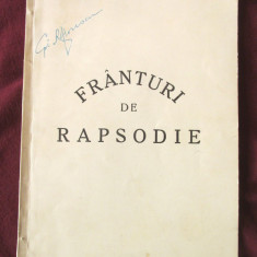 "FRANTURI DE RAPSODIE", Const. M. Mihailescu, 1940