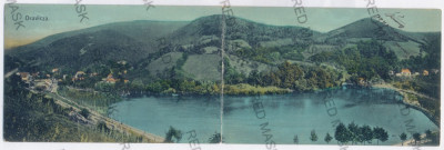 1111 - ORAVITA, Caras-Severin, Panorama - Double old postcard - used - 1909 foto