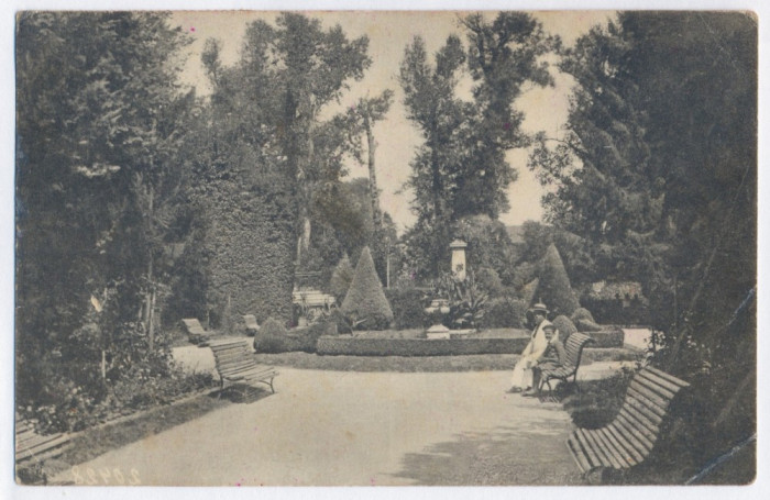 432 - TG-JIU, Gorj, Public Garden - old postcard - used - 1929