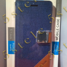 Husa Flip Astrum FC MATTE BOOK Samsung G925 Galaxy S6 EDGE Blue