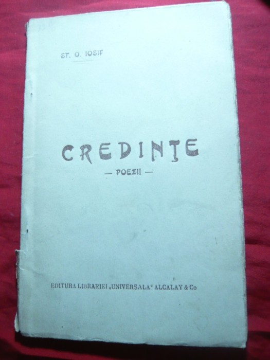 St.O.Iosif - Credinte - Poezii - Ed. interbelica Universala Alcalay