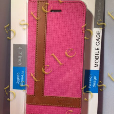 Husa Flip Astrum FC TEE RO Apple iPhone 6/6s Pink