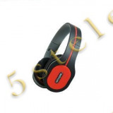 Astrum Headset cu Microfon HS-730 Negru/Rosu Blister, Casti On Ear, Cu fir