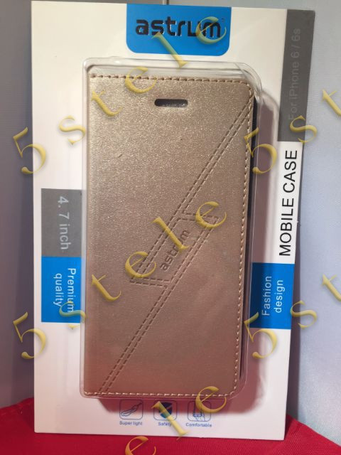 Husa Flip Astrum FC GLITTER Apple iPhone 6/6s Gold