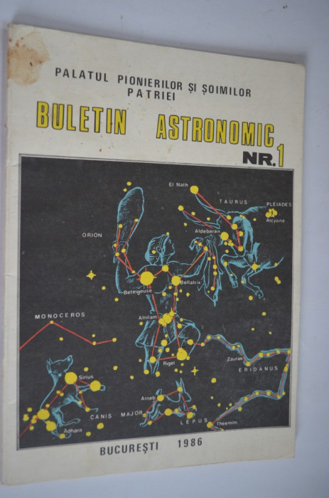 Buletin astronomic Nr. 1 - 1986