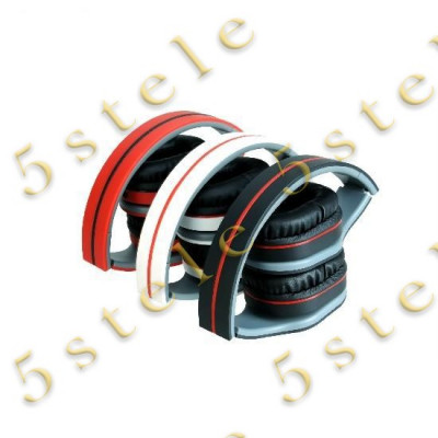 Astrum Headset cu Microfon HS-730 Alb/Rosu Blister foto