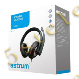 Astrum Casti Audio HS230 RagaDJ cu Microfon Negru/Rosu, Argintiu, Casti On Ear, Cu fir