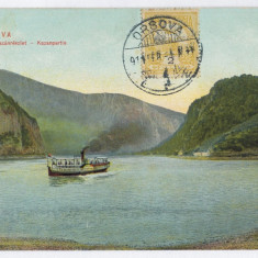 1719 - ORSOVA, ship, Danube Kazan - old postcard - used - 1911 - TCV