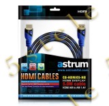 Astrum Cablu HDMI 4K (CB-HDMI05-NB) 5 metri Blue/Black, Cabluri HDMI