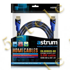Astrum Cablu HDMI 4K (CB-HDMI05-NB) 5 metri Blue/Black
