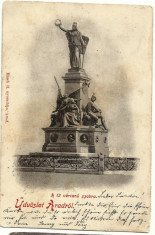 VEDERE CU MONUMENTUL EROILOR MAGHIARI DIN ARAD, AL CELOR 13 GENERALI, ANUL 1901 foto