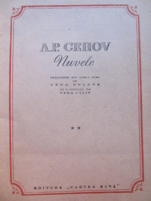 Nuvele (vol. 2) , 1952 - A. P. Cehov foto