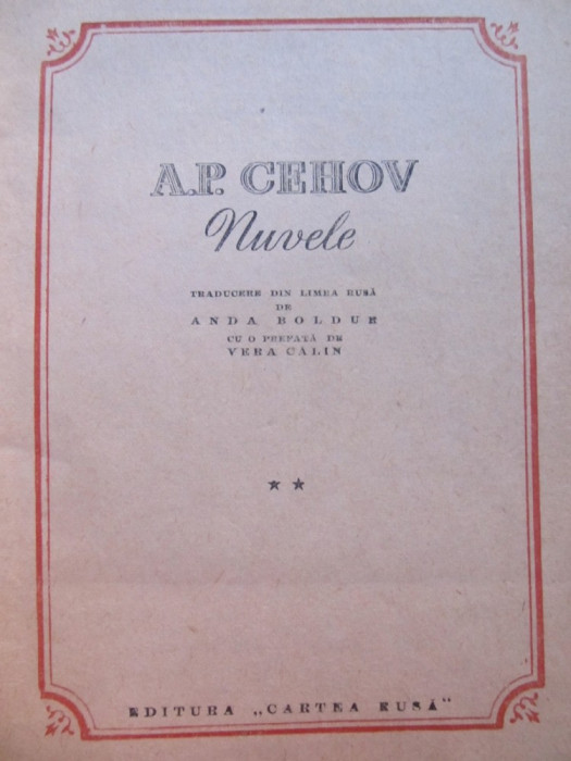 Nuvele (vol. 2) , 1952 - A. P. Cehov