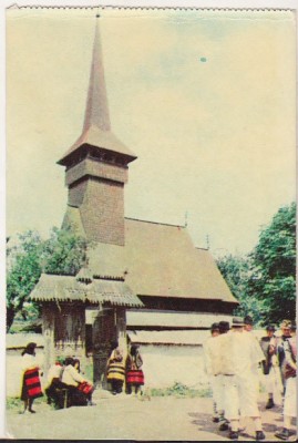 bnk cp Biserica de lemn din Cuhea - Vedere - necirculata foto