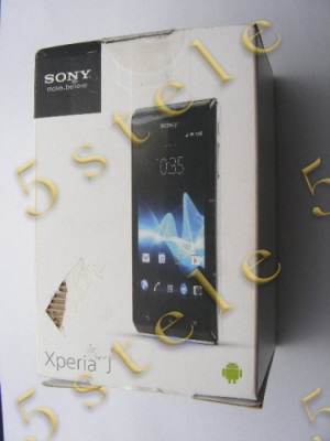 Telefon Mobil Sony Xperia J (St26i) Negru Original Swap foto