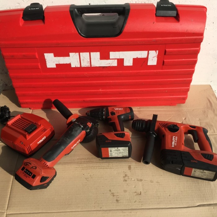 HILTI 3 Tool Kit autofiletanta,rotopercutor+ flex 22V din 2015 arhiva