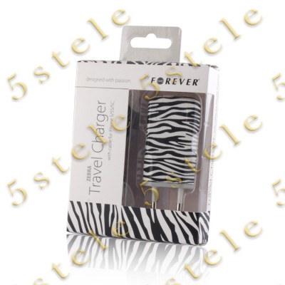 Incarcator Retea USB 1A Forever model - Zebra Blister foto