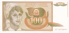 IUGOSLAVIA 100 dinara 1990 XF+++!!! foto