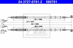 Cablu, frana de parcare OPEL CORSA D 1.0 - ATE 24.3727-0781.2 foto