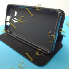 Husa piele Apple iPhone 5 /5S Flip/Stand Negru Blister