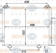 Condensator, climatizare TOYOTA VITZ 1.0 16V - HELLA 8FC 351 304-221 foto