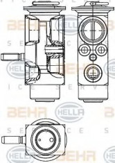 Supapa expansiune, clima SMART FORTWO cupe 1.0 Turbo - HELLA 8UW 351 239-611 foto