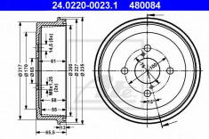 Tambur frana TOYOTA COROLLA limuzina 1.3 XLI 16V - ATE 24.0220-0023.1 foto