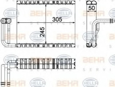 evaporator,aer conditionat BMW 5 525 d xDrive - HELLA 8FV 351 330-661 foto