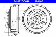 Tambur frana HONDA CONCERTO 1.5 i 16V - ATE 24.0220-3016.1 foto