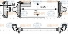 Intercooler, compresor MERCEDES-BENZ T2/LN1 caroserie inchisa/combi 814 D - HELLA 8ML 376 723-681 foto