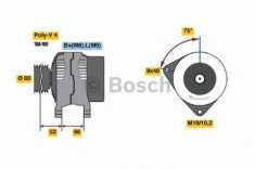 Generator / Alternator RENAULT TWINGO I Van 1.2 - BOSCH 0 986 045 201 foto