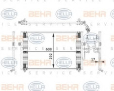 Condensator, climatizare MITSUBISHI COLT Mk V 1300 GL,GLX - HELLA 8FC 351 318-051 foto