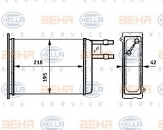 Schimbator caldura, incalzire habitaclu PEUGEOT BOXER bus 2.0 i - HELLA 8FH 351 313-371 foto