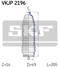 Ansamblu burduf, directie VOLVO XC90 I combi 2.5 T - SKF VKJP 2196 foto