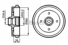 Tambur frana VW POLO caroserie 1.6 - BOSCH 0 986 477 111 foto