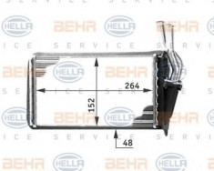 Schimbator caldura, incalzire habitaclu RENAULT 25 2.0 - HELLA 8FH 351 311-561 foto