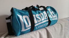 Geanta sala LONSDALE barrel bag bleu, noua, originala ! foto