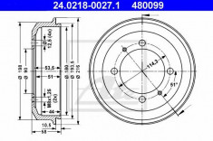 Tambur frana HYUNDAI EXCEL I 1.3 - ATE 24.0218-0027.1 foto