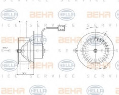 Ventilator, habitaclu MERCEDES-BENZ T2/L caroserie inchisa/combi L 408 G - BEHR HELLA SERVICE 8EW 009 160-431 foto