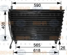 Condensator, climatizare MERCEDES-BENZ S-CLASS limuzina 260 SE - HELLA 8FC 351 035-781 foto