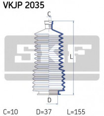 Ansamblu burduf, directie RENAULT LAGUNA I I 1.8 - SKF VKJP 2035 foto