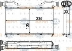 Schimbator caldura, incalzire habitaclu BMW 7 limuzina 740 i - HELLA 8FH 351 315-491 foto