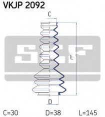 Ansamblu burduf, directie OPEL RALLYE B 1.1 - SKF VKJP 2092 foto