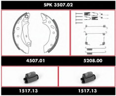 Set frana, frana tambur FORD FIESTA Mk IV 1.3 i - ROADHOUSE SPK 3507.02 foto