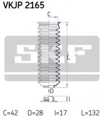 Ansamblu burduf, directie PEUGEOT 106 1.6 - SKF VKJP 2165 foto