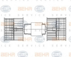 Ventilator, habitaclu BMW 3 limuzina 315 - HELLA 8EW 009 158-281 foto