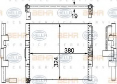 Condensator, climatizare ROVER 200 hatchback 214 Si/Gsi - HELLA 8FC 351 303-711 foto