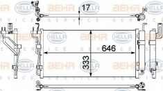 Condensator, climatizare HYUNDAI GRANDEUR 250 - HELLA 8FC 351 304-401 foto